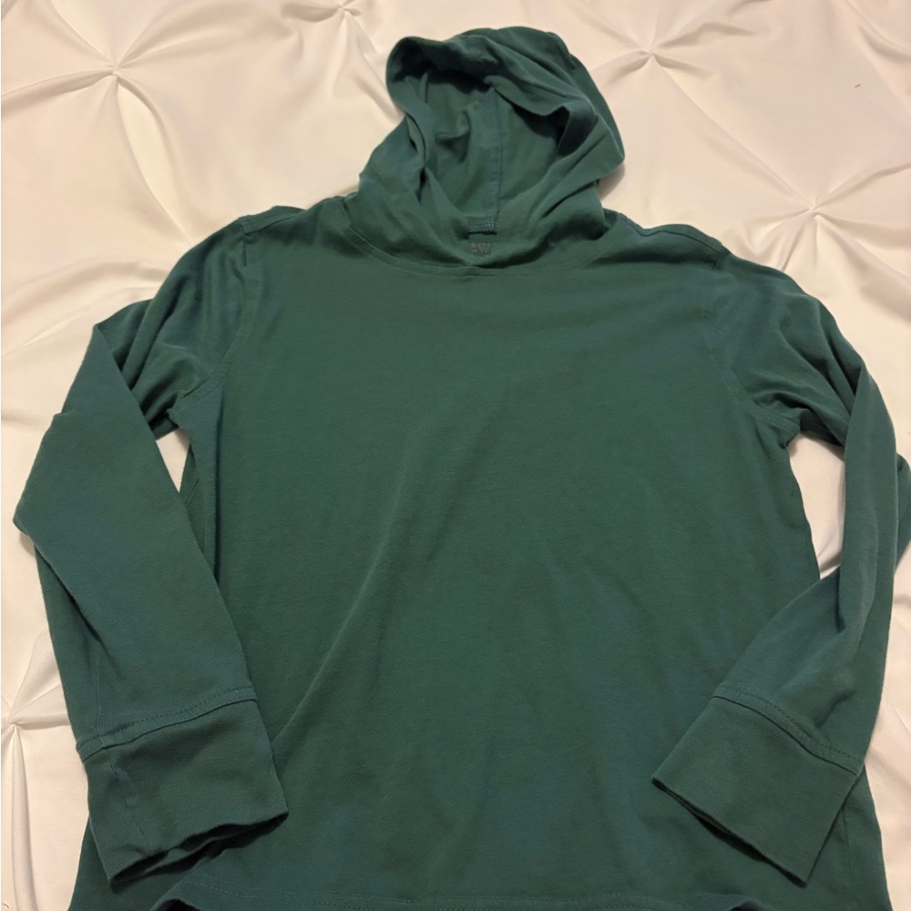 Boy’s Sage Green Hooded Shirt